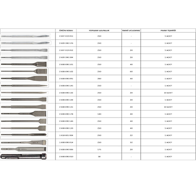  SDS PLUS UÇLAR İÇİN 