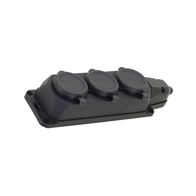  Kauçuk Monofaze Üçlü Priz 